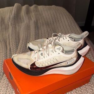 Nike Cream and Black Athletic Sneakers